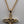 Gold Tone/Clear Rhinestone/Heart Wrapped Cross Pendant on 16