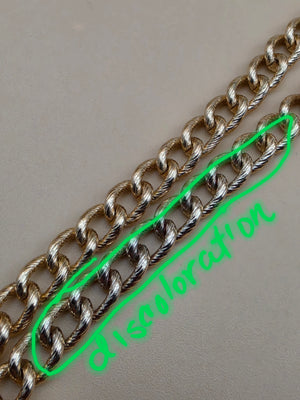 Textured Gold Tone/Open Link 28" Chain Necklace
