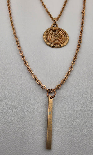 Gold Tone/Multi Layered/Multi Charm Necklace