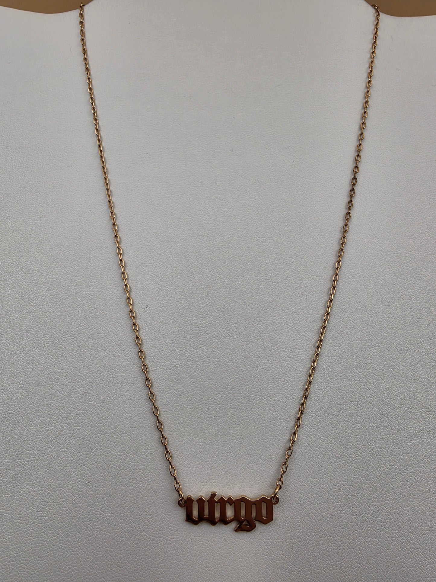 Virgo Adjustable 16'- 18" Goldtone Necklace