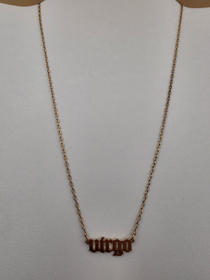 Virgo Adjustable 16'- 18" Goldtone Necklace