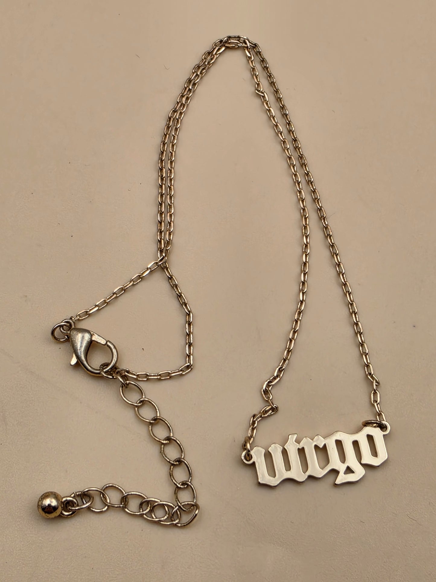 Virgo Adjustable 16'- 18" Goldtone Necklace