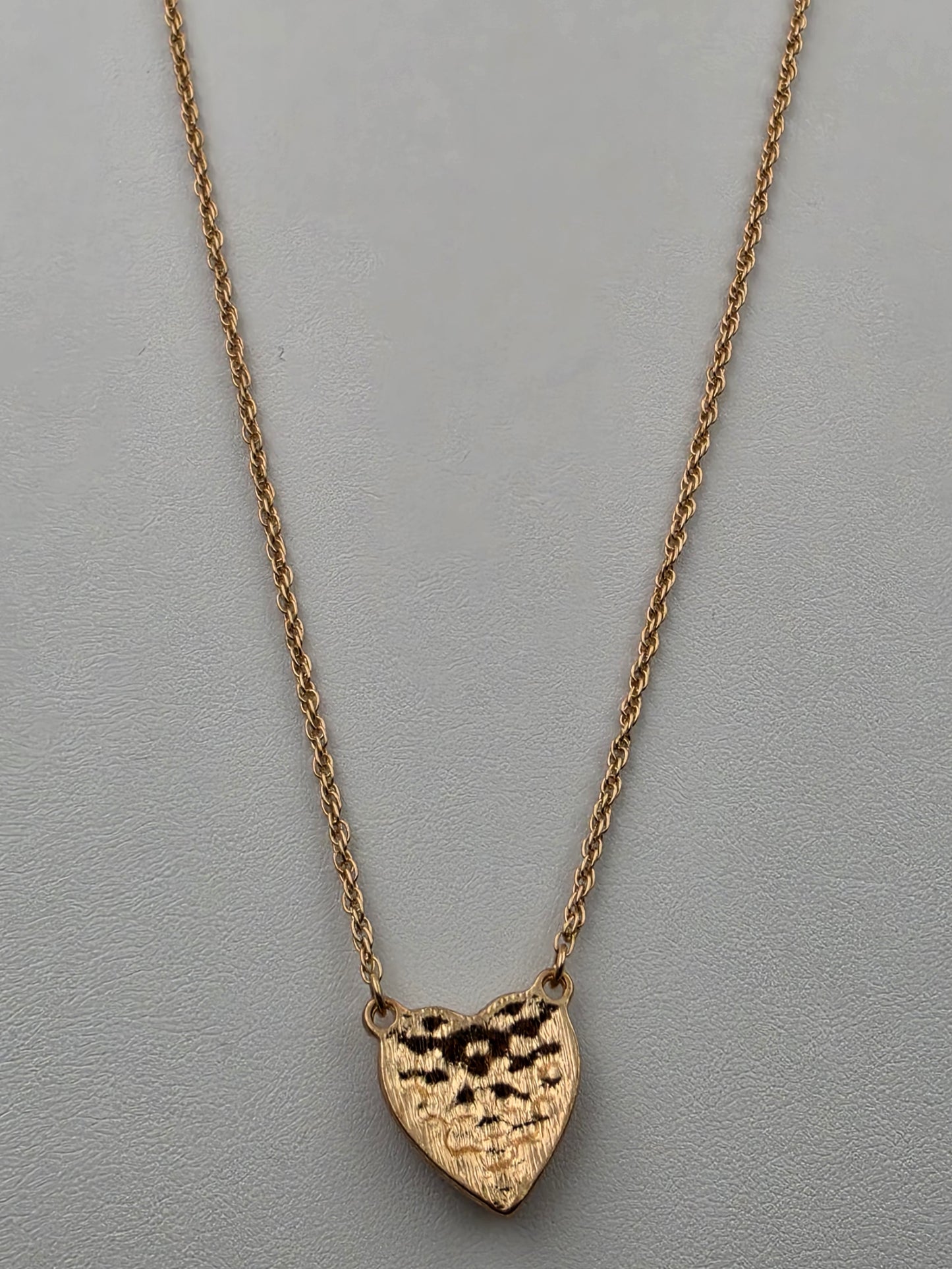 Pink Rhinestone Heart/Adjustable 20"-22" Pendant Necklace