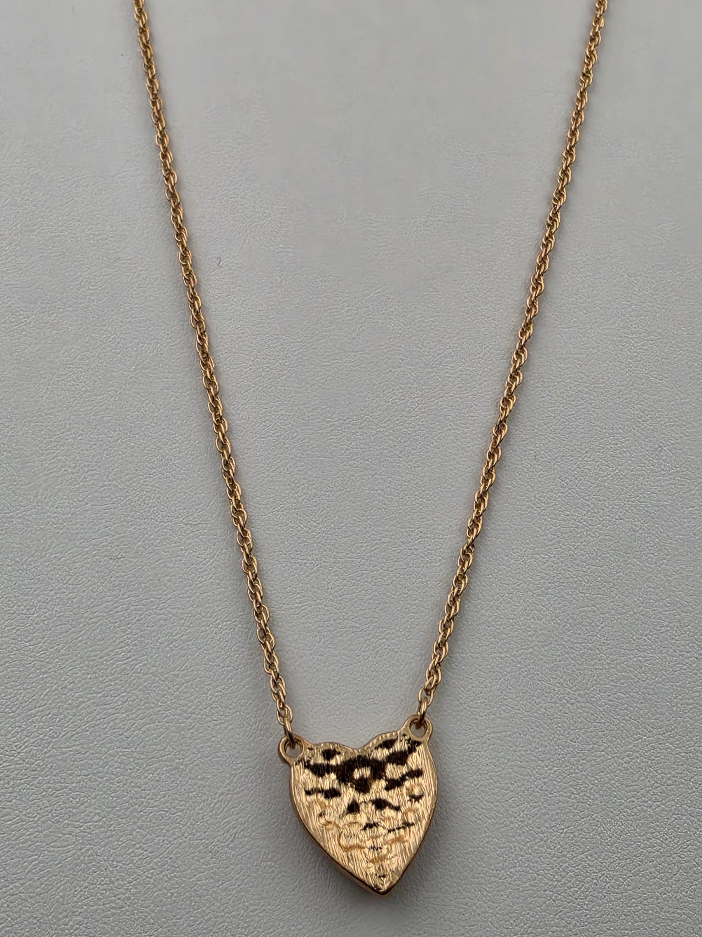 Pink Rhinestone Heart/Adjustable 20"-22" Pendant Necklace