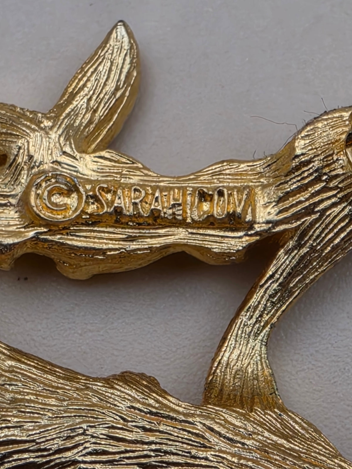 SARAH COVENTRY 1960's- 1970's Vintage ABC Collection/Bamboo Twigs/Floral Letter "A" Brooch