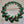 1960's- 1970's Green Enamel/Red Crystal Stones/Goldtone Vintage Christmas Wreath Brooch