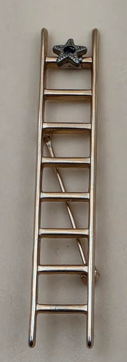 MARY KAY Goldtone "Ladder of Success" Vintage Brooch