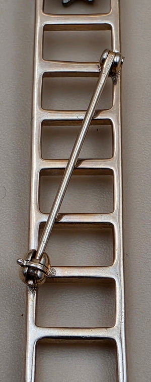 MARY KAY Goldtone "Ladder of Success" Vintage Brooch