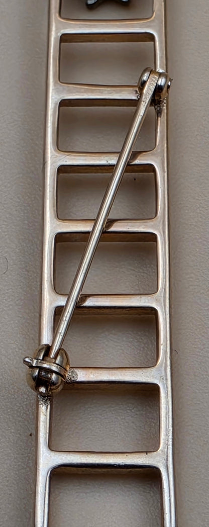 MARY KAY Goldtone "Ladder of Success" Vintage Brooch