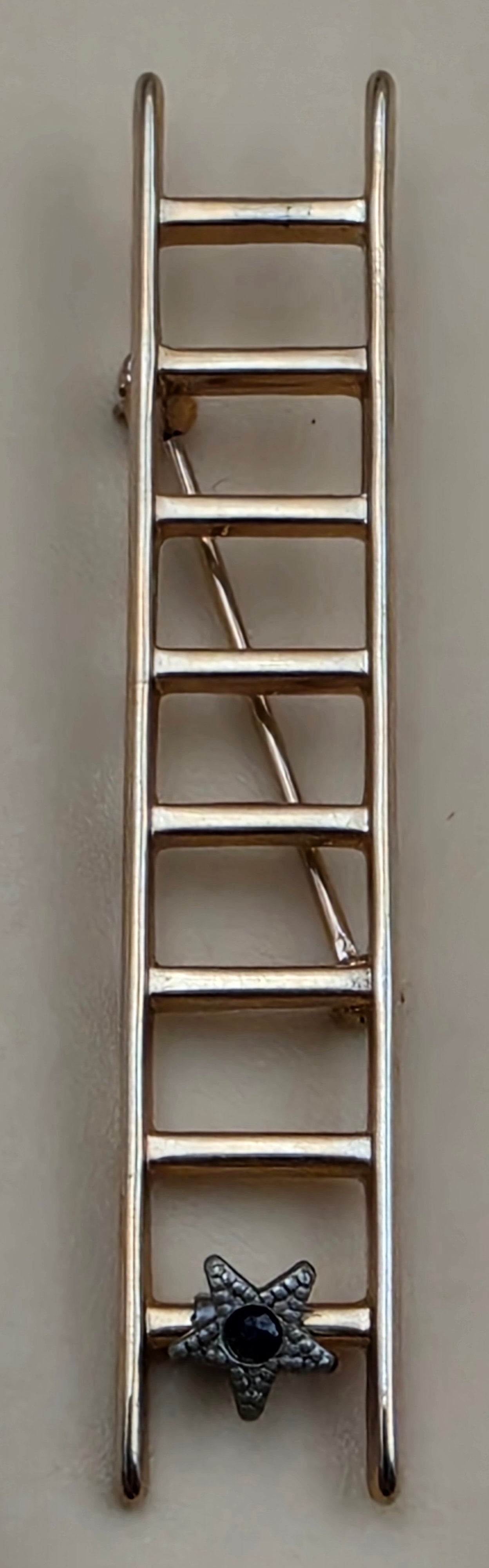 MARY KAY Goldtone "Ladder of Success" Vintage Brooch