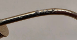14K /Black/White Enamel 1" Hoop Earrings