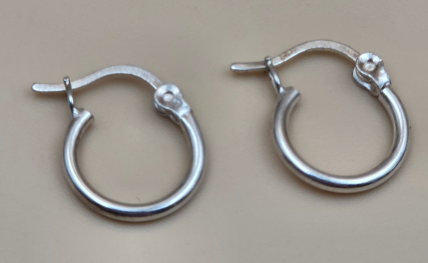 Sterling Silver Leverback .75" Hoop Earrings