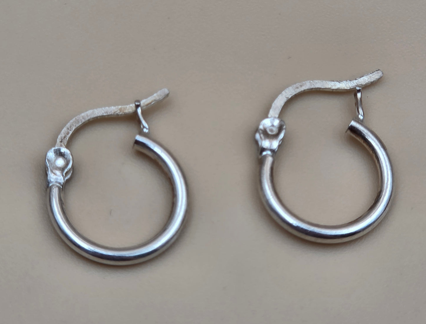Sterling Silver Leverback .75" Hoop Earrings