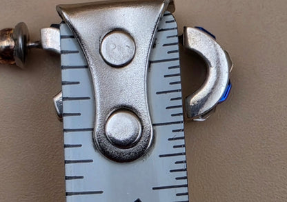 Sterling Silver/Blue and Clear Zircon Huggie Hoop .75" Earrings