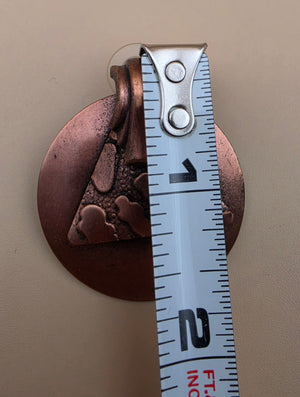 Copper Finished Round/Triangle Earrings
