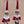 Merry Christmas Santa Claus/Red and White Enamel/Glitter Beard/Dangling Boot 2