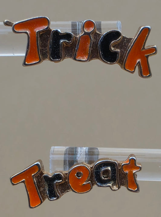 Halloween Trick or Treat Festive .75" x .5" Earrings