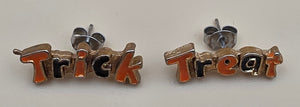 Halloween Trick or Treat Festive .75" x .5" Earrings