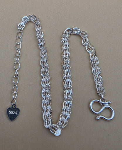 Sterling Silver Adjustable 7" Bracelet