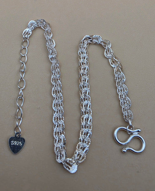Sterling Silver Adjustable 7" Bracelet
