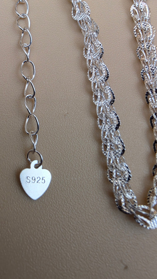 Sterling Silver Adjustable 7" Bracelet