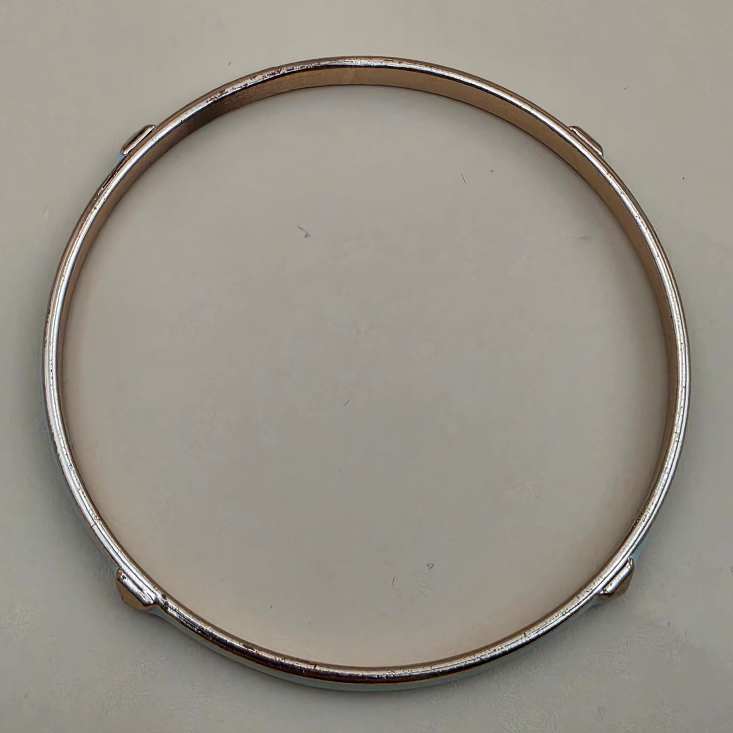 Mint Enamel/Goldtone 8" Bangle Bracelet