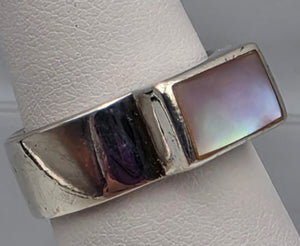 Mother of Pearl/Sterling Silver Ring Size 8.25