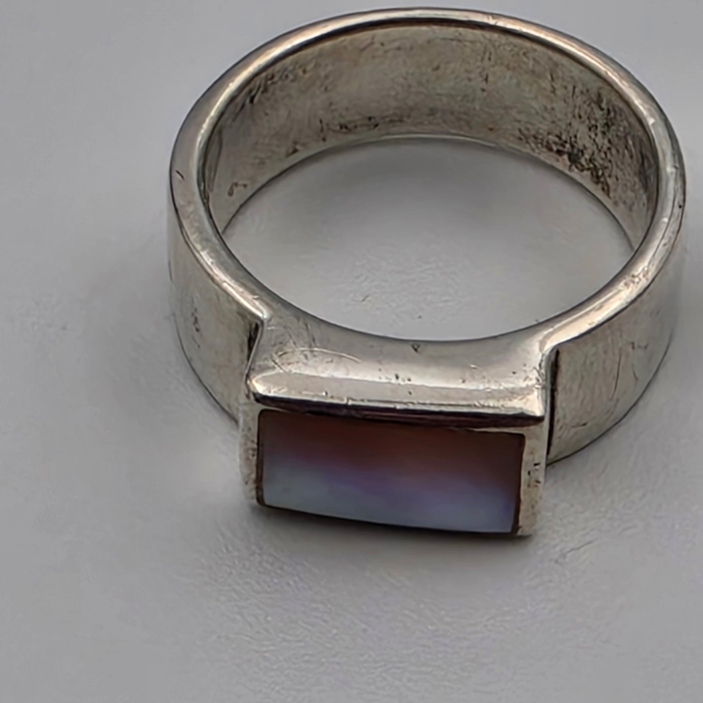 Mother of Pearl/Sterling Silver Ring Size 8.25