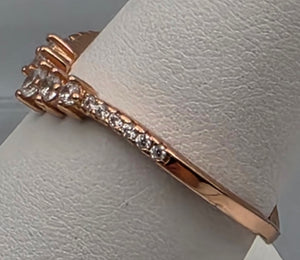 IBB Rose Gold Plated/Sterling Silver Ring Size  8