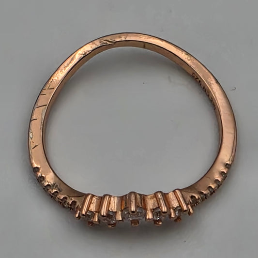 IBB Rose Gold Plated/Sterling Silver Ring Size  8