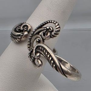 CAROLYN POLLACK Signed/Sterling Silver Double Ring Sizes 6.75 and 7.25
