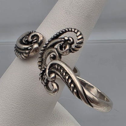 CAROLYN POLLACK Signed/Sterling Silver Double Ring Sizes 6.75 and 7.25