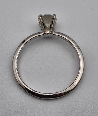 JOSEPH ESPOSITO Signed Cubic Zirconia Solitaire/Sterling Silver Ring Size 9.75