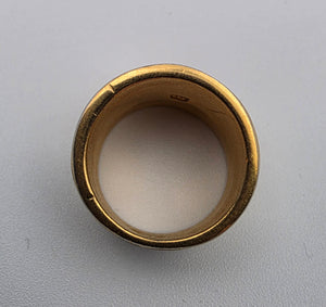 Gold Plated Mid Century Panther Ring Size 6