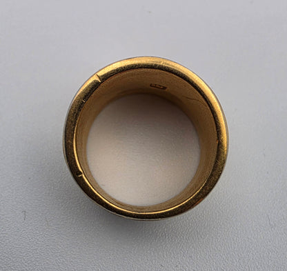 Gold Plated Mid Century Panther Ring Size 6