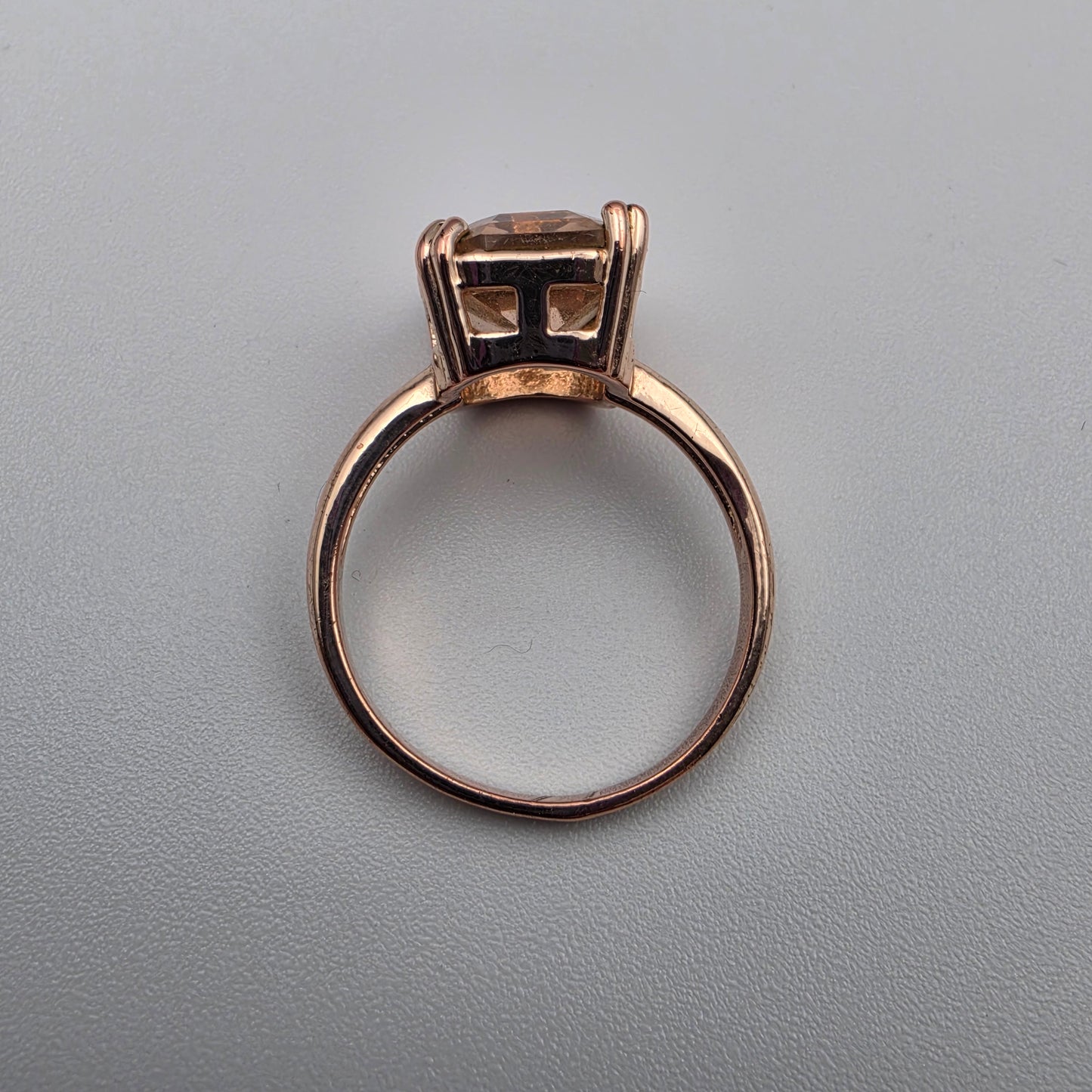 Rose Gold Plated Crystal Ring Size 8