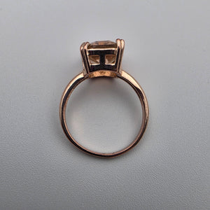 Rose Gold Plated Crystal Ring Size 8