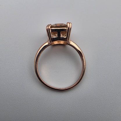 Rose Gold Plated Crystal Ring Size 8