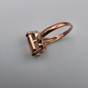Rose Gold Plated Crystal Ring Size 8