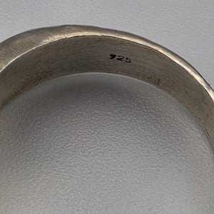 Mexican Sterling Silver Hammered/Concave Band Ring Size 9.5