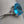 Silver Plated/Blue/Clear/Crystal Rhinestone Ring Size 8.75