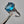 Silver Plated/Blue/Clear/Crystal Rhinestone Ring Size 8.75