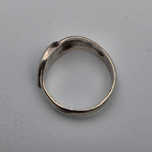 Sterling Silver/Inlaid Onyx Ring Size 5.5