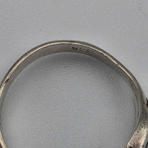 Sterling Silver/Inlaid Onyx Ring Size 5.5