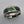 Paua Shell Inlaid/Silvertone Band Ring Size 9.25