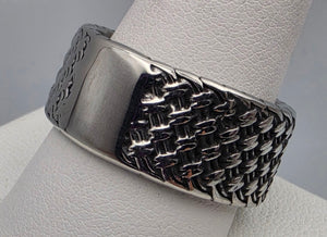 Stainless Steel Textured Band Ring Size 11.5