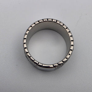 Stainless Steel Textured Band Ring Size 11.5