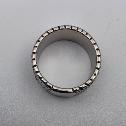 Stainless Steel Textured Band Ring Size 11.5
