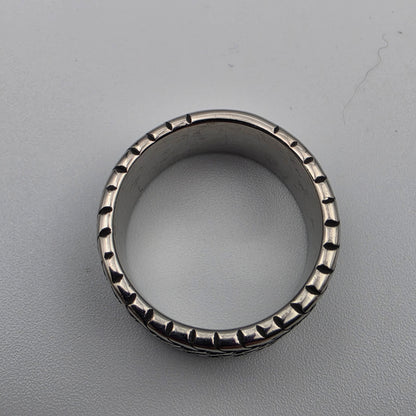 Stainless Steel Textured Band Ring Size 11.5