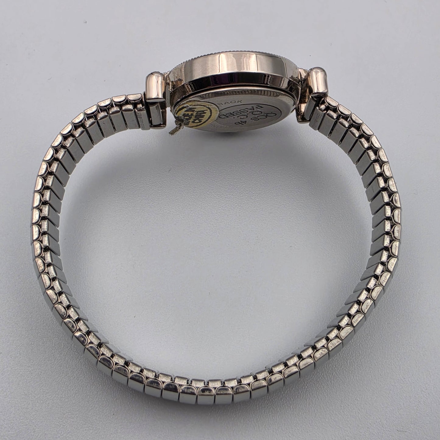 CACHÈ Silver Tone/Marcasite Stretch/Expandable Band Watch